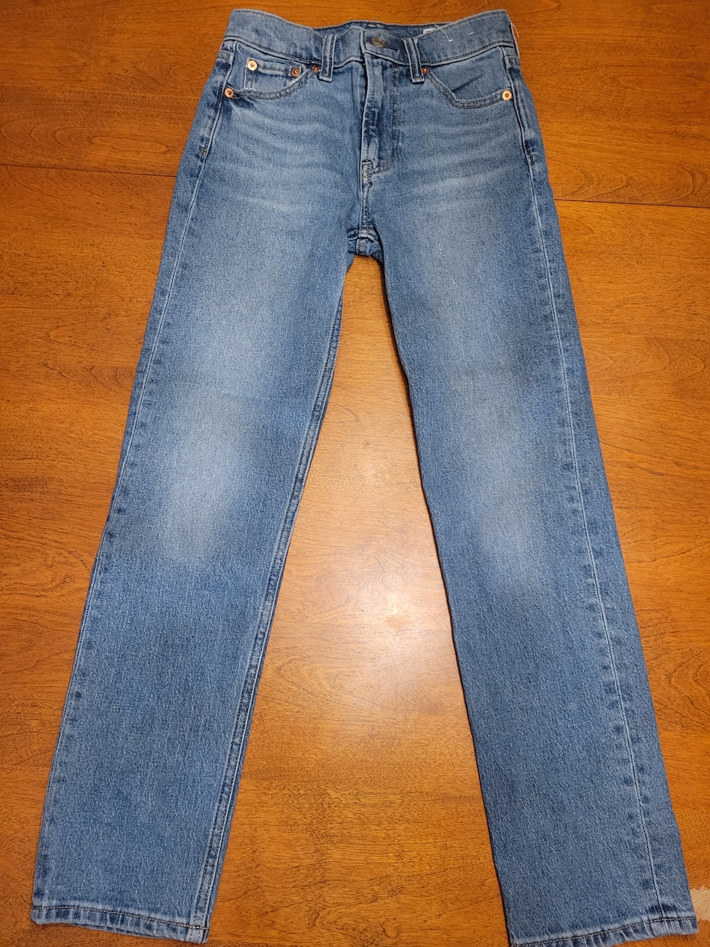 Gap Petite 90s Straight High Rise Jeans - Medium Indigo | 24P